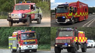 HUGE Wildfire at Longmoor Range Multiple Emergency Vehicles Responding  HIOWFRS [upl. by Goodson]