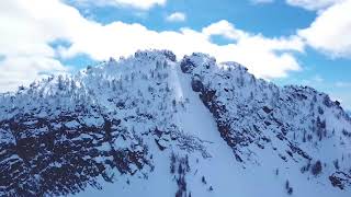 Flyover Anthony Lakes Backcountry 3292018 [upl. by Icaj295]