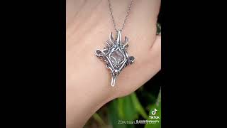 🌟✨️💫AraxisHerkimer diamond sterling silver fantasy talisman pendant necklace zdartisanjewelry IG [upl. by Catina]