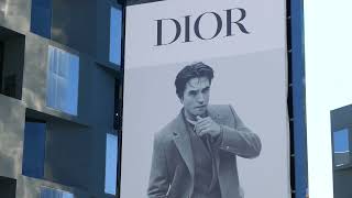 Actor Robert Pattinson Dior Billboard Sunset Blvd Los Angeles California USA January 4 2024 [upl. by Lejna]