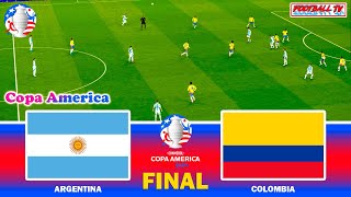 ARGENTINA vs COLOMBIA  FINAL COPA AMERICA  Full Match amp All Goals 2024  eFootball PES Gameplay [upl. by Sixel]