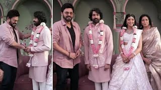 Venkatesh With Wife Visuals  Narne Nithiin amp Shivani Engagement Function  Manastars [upl. by Deach]