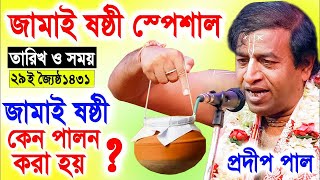 জামাই ষষ্ঠী স্পেশাল  জ্যৈষ্ঠ মাস স্পেশাল   প্রদীপ পাল কীর্তন তত্ত্বকথা  pradip pal kirtan 2024 [upl. by Anelaj]