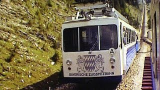 Bayerische Zugspitzbahn 1981  Cog railway to the top of Germany [upl. by Etiragram]