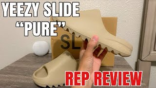 YEEZY SLIDE PURE REPS REVIEW [upl. by Joan]