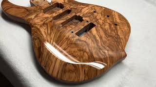 Moon Guitars Olivewood build  Paint by Sims Custom Shop [upl. by Tisbee]