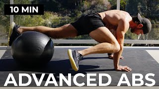 10 Minute ADVANCED Stability Ball Abs [upl. by Thorvald]