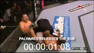 Palhares vs Pierce Submission with Timecode [upl. by Salkin]