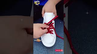 How to tie shoe laces sneakers Stylish shoelacing shoelaces shorts [upl. by Naji555]