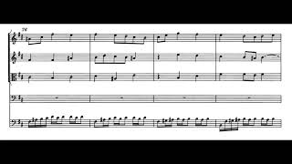 Gratias agimus tibi propter BWV 236  JS Bach Score Animation [upl. by Callida]