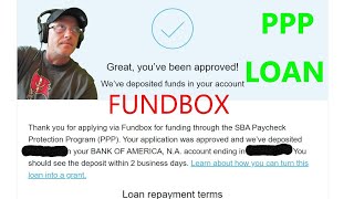 PPP LOAN EMAIL  APPROVED THROUGH FUNDBOX [upl. by Etaner369]