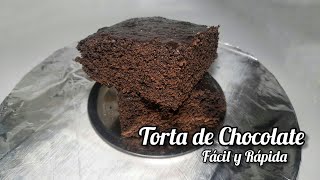 TORTA DE CHOCOLATE FACIL Y RAPIDA [upl. by Cerallua]