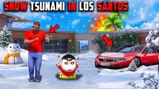 Shin Chan amp Franklin Survives The Ultimate Coldest Day in GTA 5 in Telugu  Dominator Yt  gta5 [upl. by Prevot]