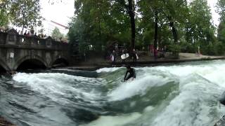 River Surfing in Munich Germany [upl. by Delgado]