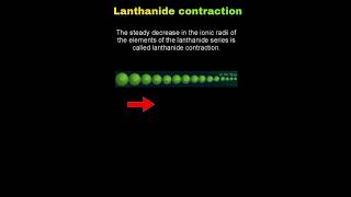 Lanthanide contraction and its cause lanthanides lanthanoid lanthanoidcontraction [upl. by Amelus964]