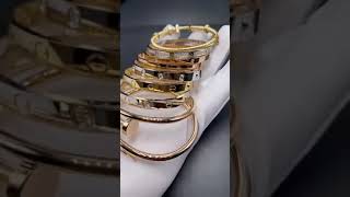 LOVE BRACELETS ECROU DE CARTIER BRACELET JUSTE UN CLOU BRACELET PINK GOLD DIAMONDS LOVE BRACELET [upl. by Ihcekn]