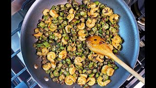 Delicious Okra and Shrimp Recipe  CaribbeanPotcom [upl. by Ranjiv]