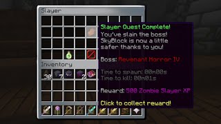 World Record Revenant Horror Speedrun  Hypixel SkyBlock [upl. by Cuttie]