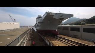 LHD Trieste  cerimonia di varo  Fincantieri [upl. by Asirrom]