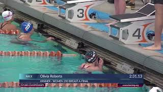 Womens 200 Breaststroke A Final  2024 FUTURES CHAMPIONSHIPS SERIES  AUSTIN TX [upl. by Lipp632]