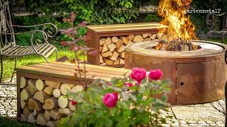 Sitzbank mit Holzlager MERAN von GARTENMETALL [upl. by Attaynik]