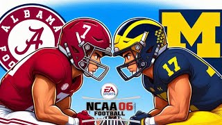 NCAA Football 06  7 Alabama vs 17 Michigan  Season 2 Week 2 Top 25 Showdown [upl. by Roon185]