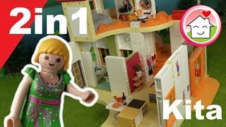 Playmobil deutsch  Kita als Wohnhaus  Pimp my PLAYMOBIL 2in1  Familie Hauser [upl. by Ailed]