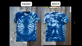 How to tie dye a shirt different pattern  Reactive Indigo Dye [upl. by Lletnohs]