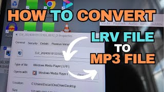 Convert LRV File to MP3 File  DJI Osmo Pocket 3 [upl. by Rochette]