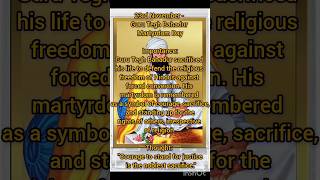 💐23rd November Guru Tegh Bahadur Martyrdom Day💐 trending ytshorts viralshorts schoolassembly [upl. by Allen]