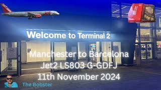 Onboard Jet2 flight LS803 from Manchester to Barcelona 11th November 2024 with pre booked breakfast [upl. by Niemad931]