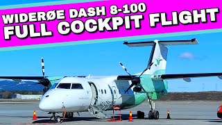 ✈️ I FLEW IN THE COCKPIT  Widerøe DASH 8100  Norwegian Flight Experience [upl. by Lindo]