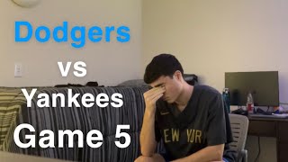 Yankees Fan Reaction  Dodgers vs Yankees Game 5 World Series 2024 Dodgers Win Heartbroken [upl. by Nauqyaj]