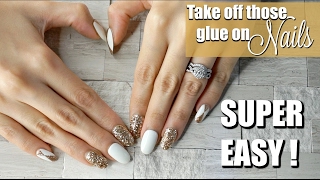 DIY QUICK amp EASY WAY TO TAKE OFF quotGLUE ONquot NAILS WITHOUT DAMAGING YOUR NATURAL NAILS [upl. by Miahc]