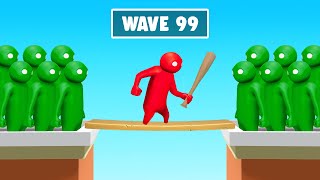 Can You Beat 100 Waves Of ZOMBIES Gang Beasts [upl. by Yeliab356]