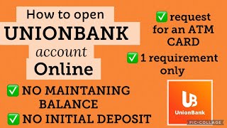 HOW TO OPEN UNIONBANK ACCOUNT ONLINE UNIONBANK ACCOUNT ONLINE REGISTRATION STEP BY STEP [upl. by Alix886]