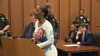 Mother of Euclid 9yearold killed in hitskip speaks at suspects sentencing [upl. by Lessard]