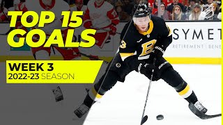 Top 15 Goals from Week 3 of the 202223 NHL Season [upl. by Rosamund948]