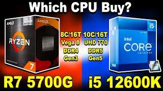 🔥Which CPU Buy🔥5600G vs 12600K vs 5700G🔥Intel vs AMD KshitijKumar1990 [upl. by Eey]