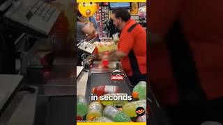 World’s Fastest Checkout Clerk Scanning Dozens of Gatorade Bottles in Seconds Visionpart [upl. by Gorton]