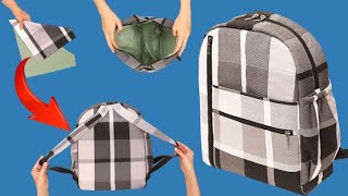 Diy bag making at home  backpack making at home  school bag making at home bag sewing [upl. by Cummine]