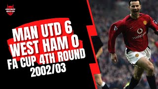 Man Utd 6 v West Ham 0  200203 FA Cup 4th Round [upl. by Ytirehc]