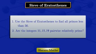 Number Theory  Prime Numbers  Sieve of Eratosthenes [upl. by Olive]