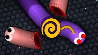 Slitherio Destroying Pro Snakes Using Hacks Epic Slitherio Gameplay [upl. by Trabue]