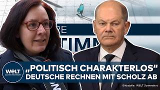 IHRE STIMME Nach dem AmpelAus Das sagen die Deutschen über Bundeskanzler Olaf Scholz [upl. by Zoeller712]