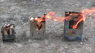 ブッシュボックス チタン３兄弟 BUSHBOX LF TITANIUM BUSHBOX XL TITANIUM OUTDOOR POCKET STOVE [upl. by Okime]