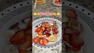 Waffles 🧇 recipe viralshort postres viralvideo coffee recetasdepostres postrefacil waffle [upl. by Bald]