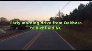 NORTH CAROLINA BACKROADS Driving  Oakboro to Richfield NC on country roads  ASMR  Relaxing drive [upl. by Naerad]