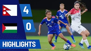 Nepal vs Palestine Extended Highlights  Waff Womens Championship 2024 [upl. by Rabaj]