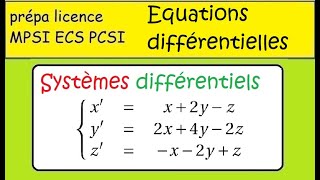 Les systèmes différentiels  Avec matrice diagonalisable  Postbac deuxième année [upl. by Nnaeitak]